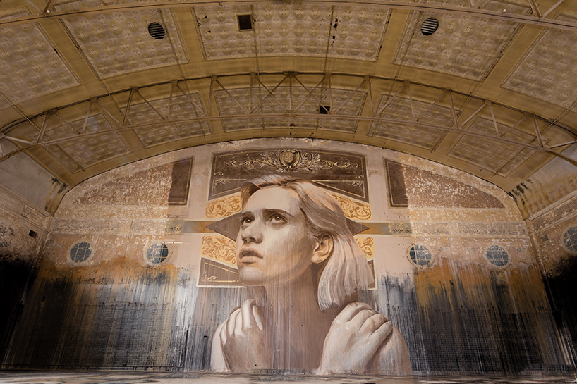 Abandoned-homes and beautiful women by Rone, urban artist and designer