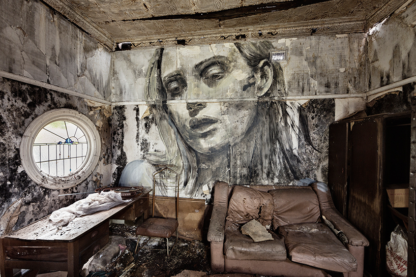 Abandoned homes and beautiful women by Rone, urban artist and designer