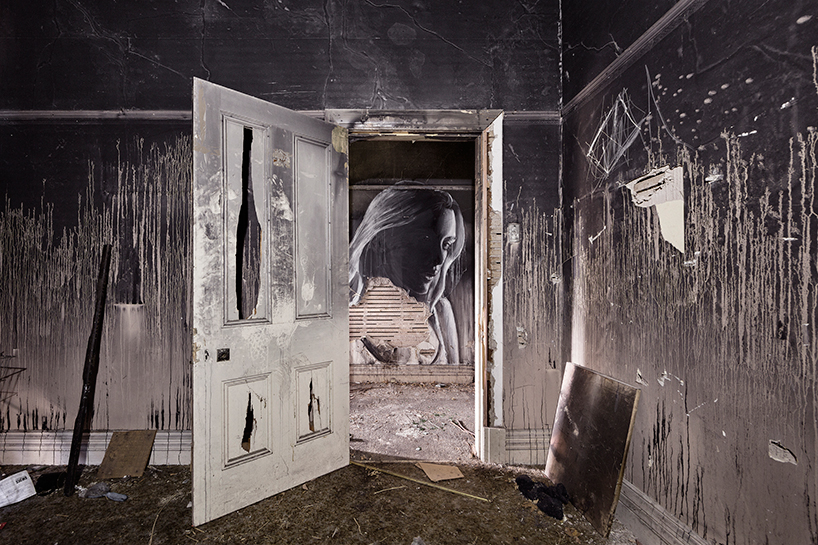 Abandoned homes and beautiful women by Rone, urban artist and designer