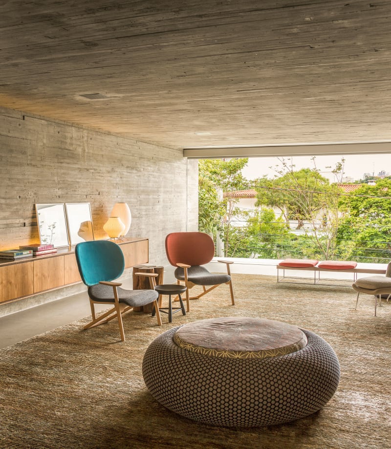 Contemporary Style Meets Midcentury Elegance Inside this cozy home in Brazil