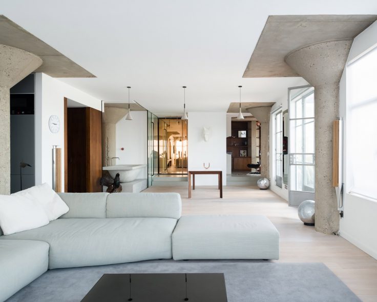 A London renovated apartment by The Klassnik Corporation.