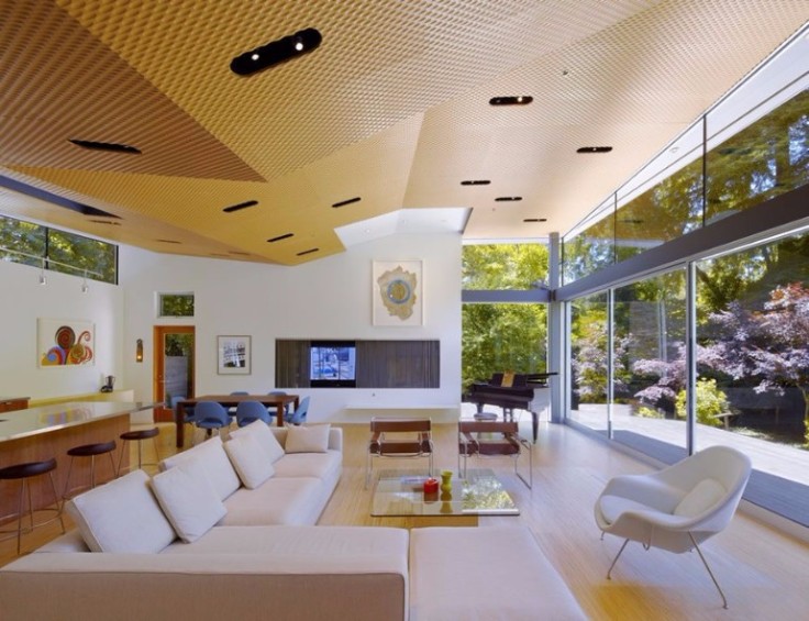 California Modern House Nestled Between a Stream and a Hillside 1