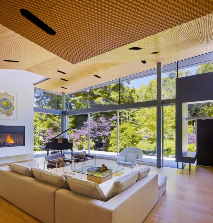 California Modern House Nestled Between a Stream and a Hillside 1