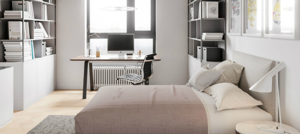 Discover this Minimalist Apartment Shining with Mid-Century Lighting