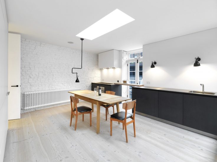Take a look at this mews house with monochrome interiors!