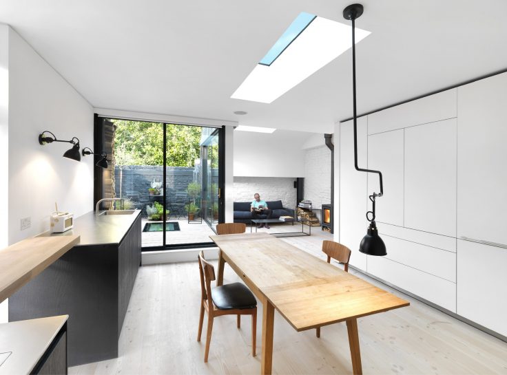 Take a look at this mews house with monochrome interiors!