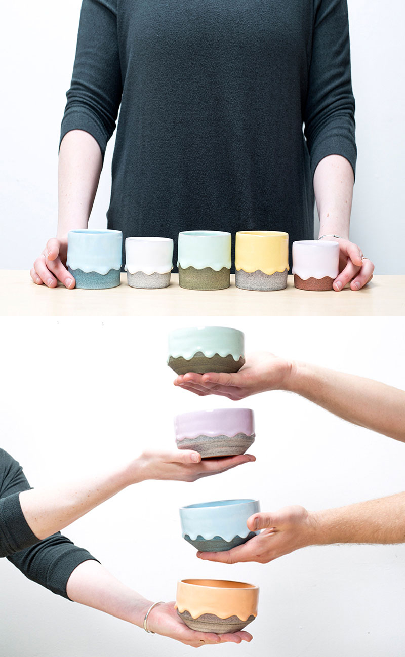 Unique Design- Pastel Rainbow Drip Vessels for a Summer Decor