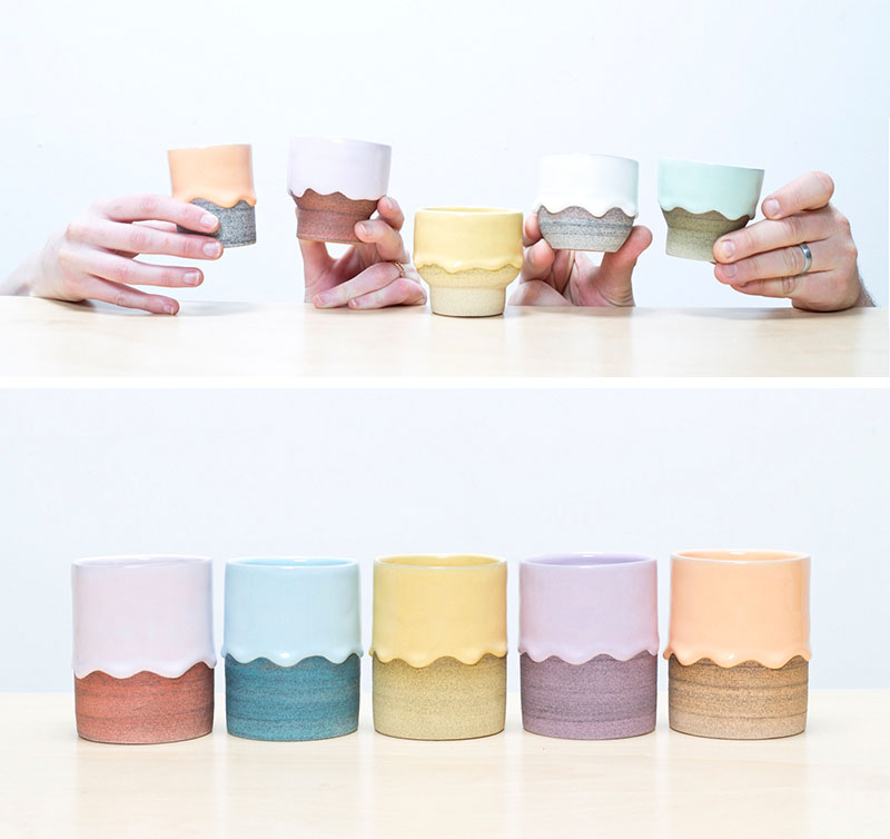 Unique Design- Pastel Rainbow Drip Vessels for a Summer Decor