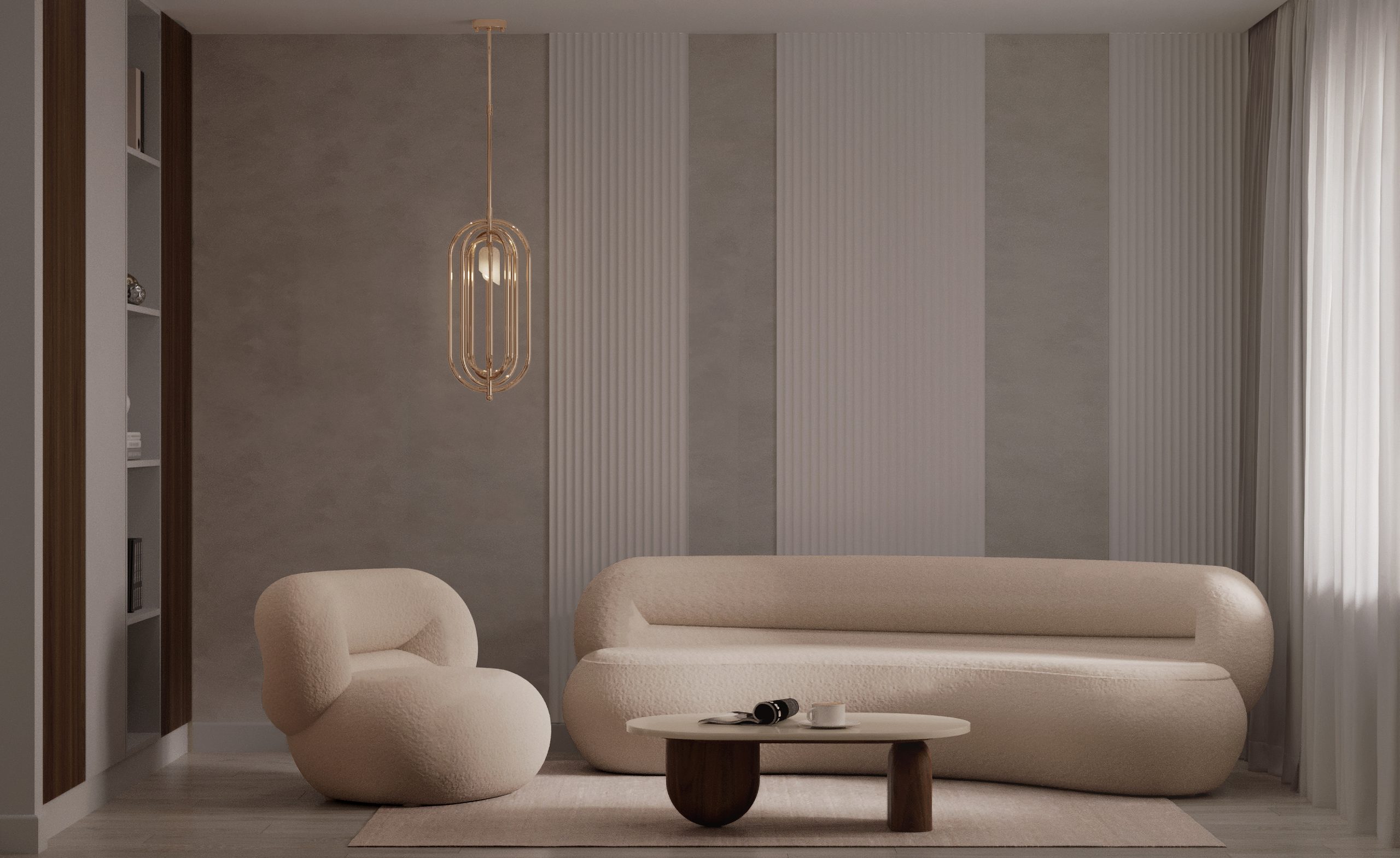 This All-White Living Room Space by Katerina Russkih is Seriously Soothing!