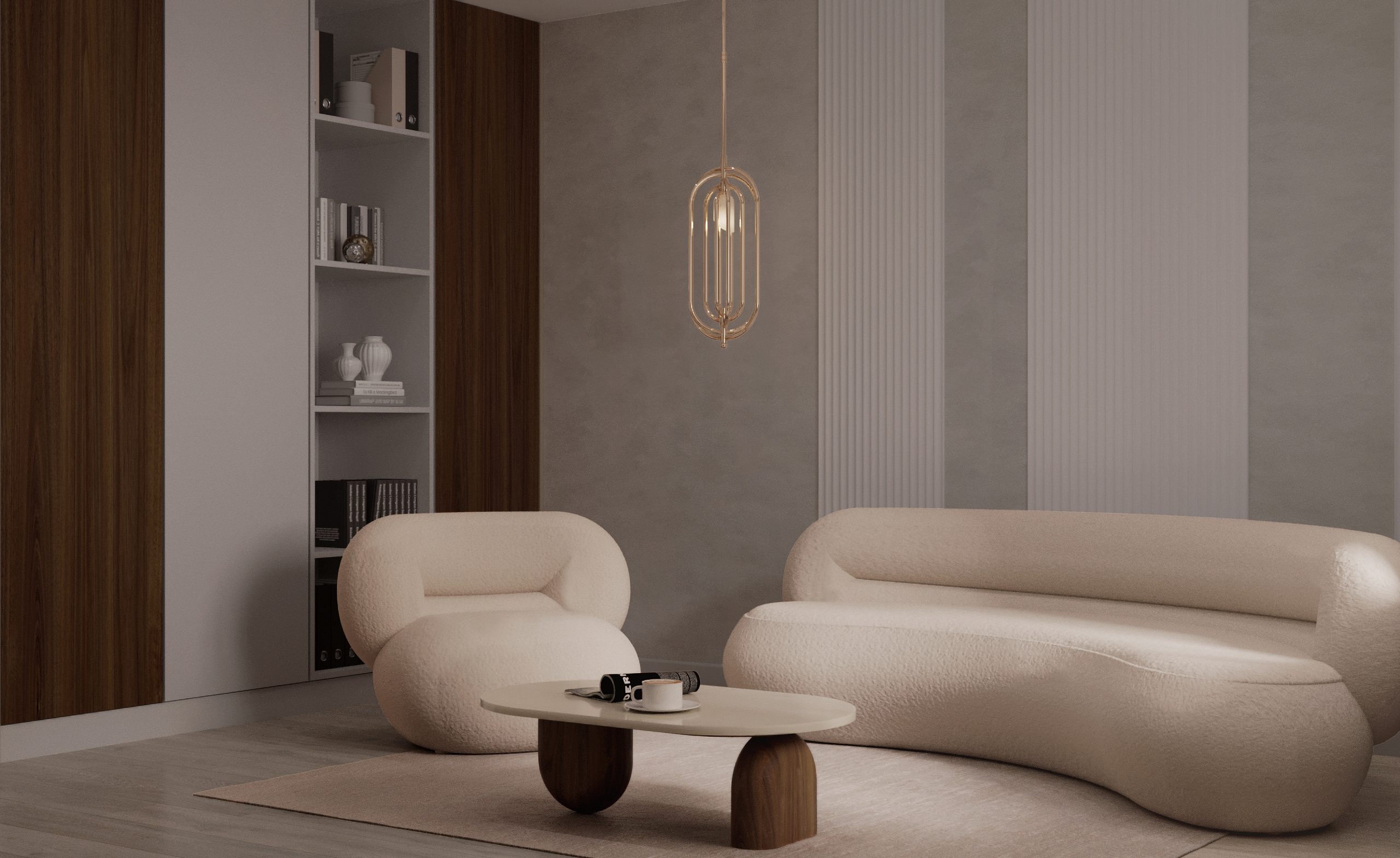 This All-White Living Room Space by Katerina Russkih is Seriously Soothing!