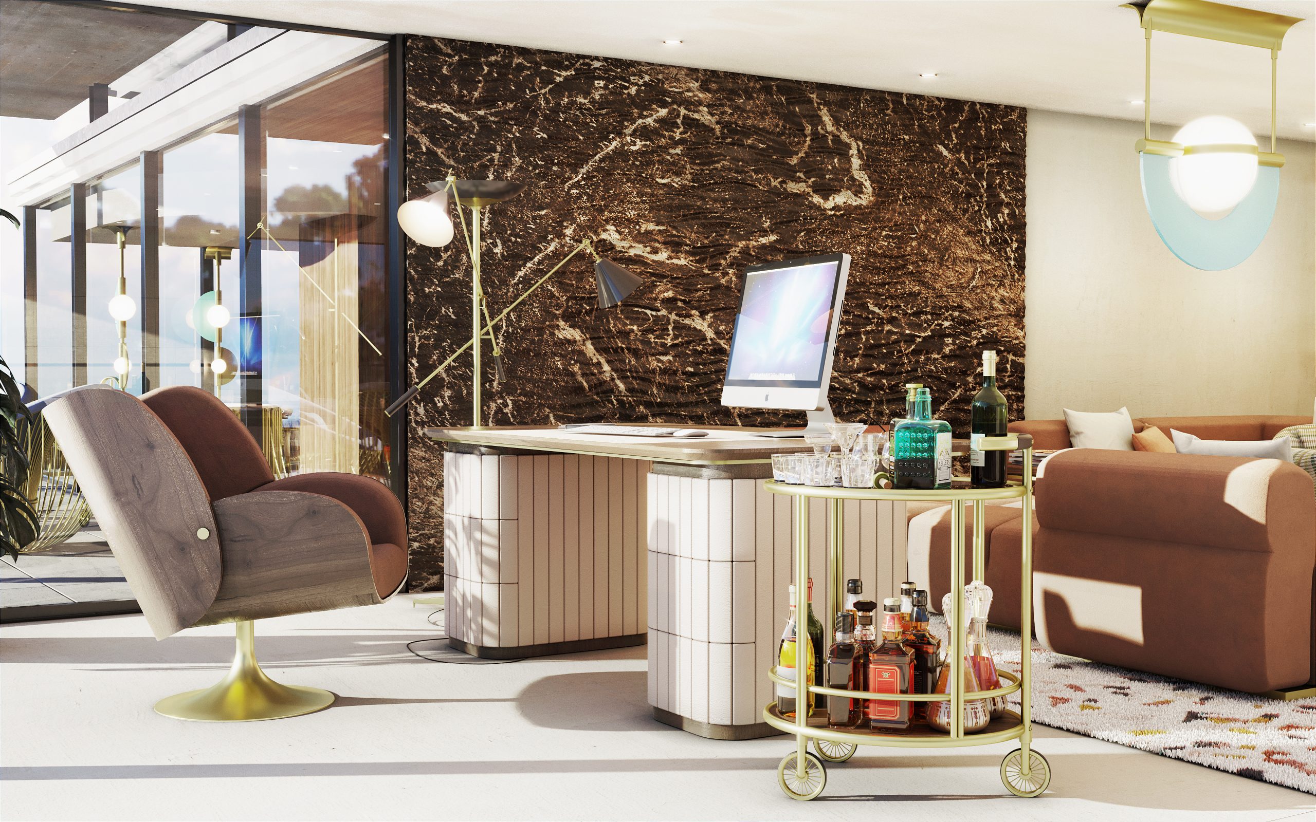 Neutral Home in Milan: Feel Inspired by This Modern Home Office That Will Help You Enjoy Working From Home
