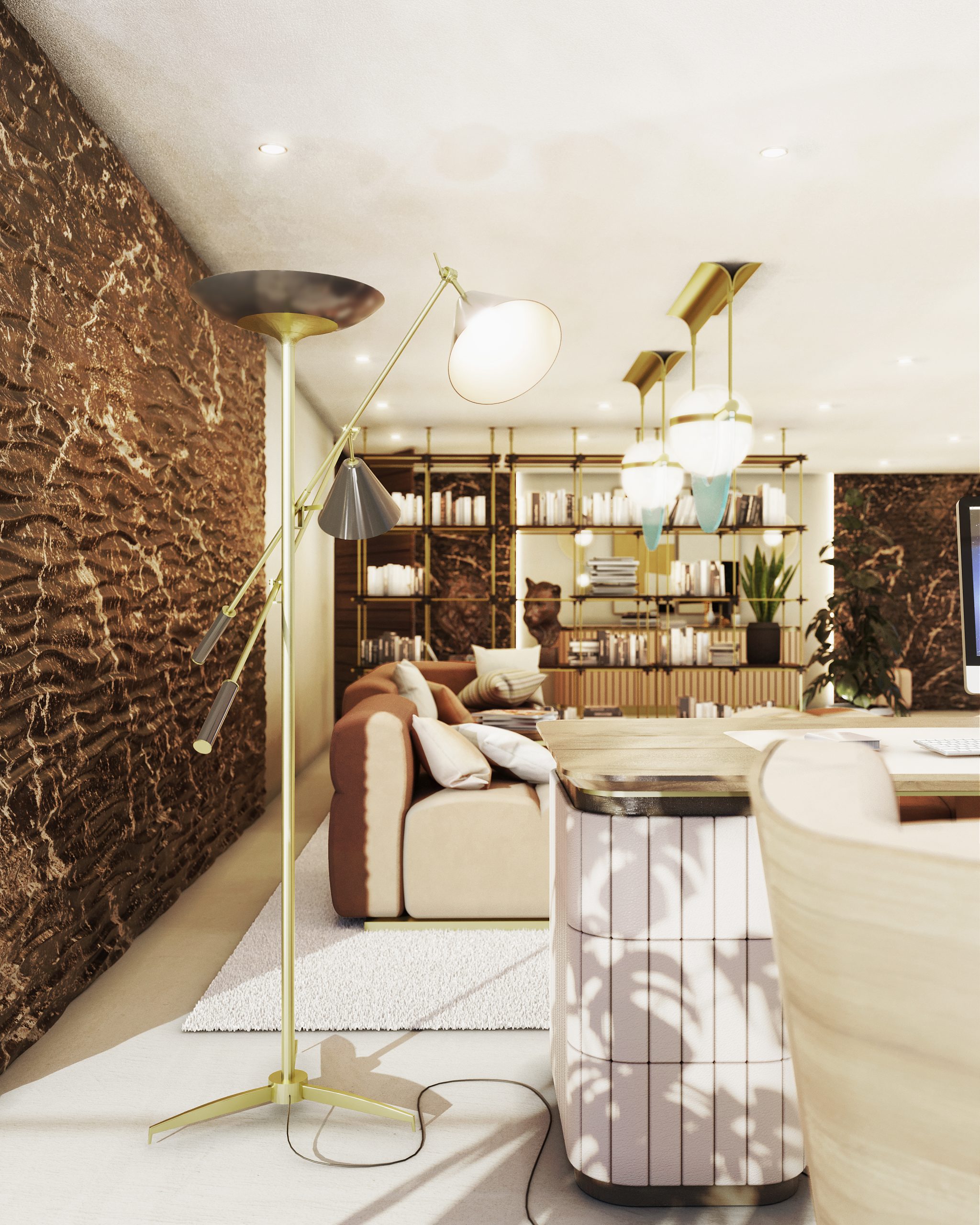 Neutral Home in Milan: Feel Inspired by This Modern Home Office That Will Help You Enjoy Working From Home